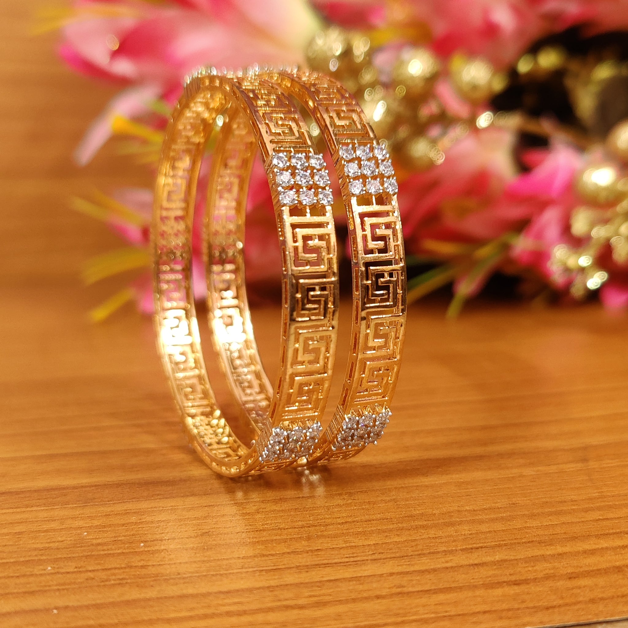 Diamond look bangles hotsell