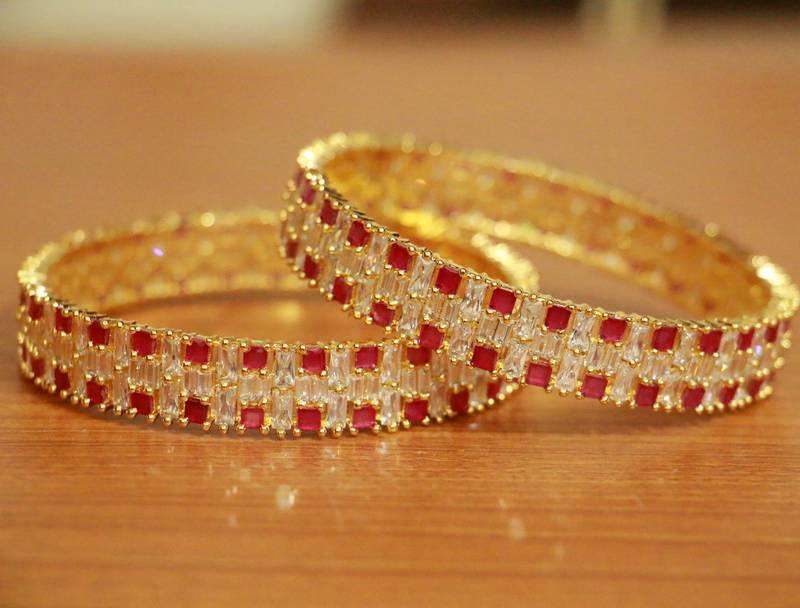 Red ruby bangles deals
