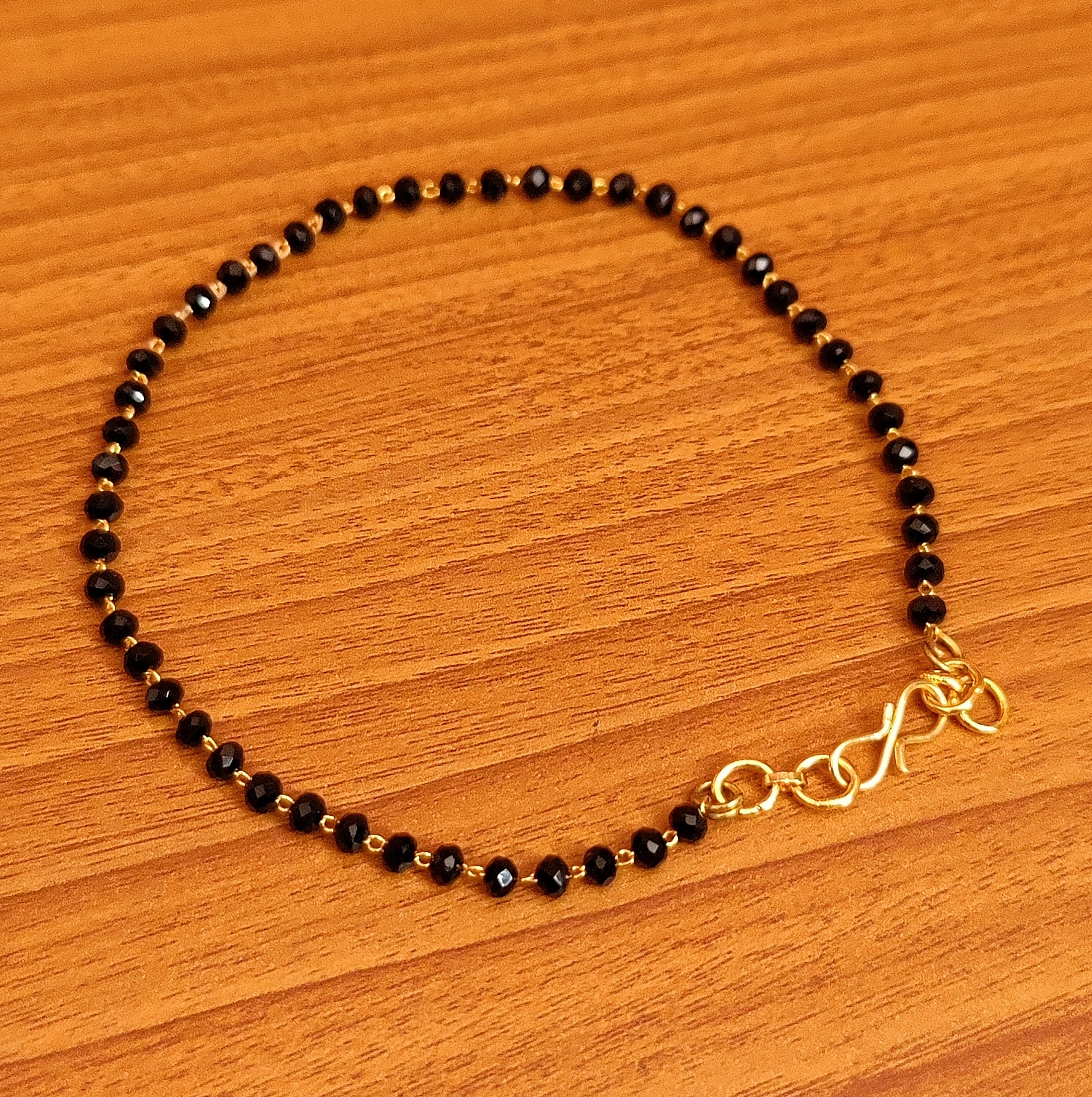 Wide Black Enamel on Goldtone Cuff Bracelet with Pretty Design - Ruby Lane