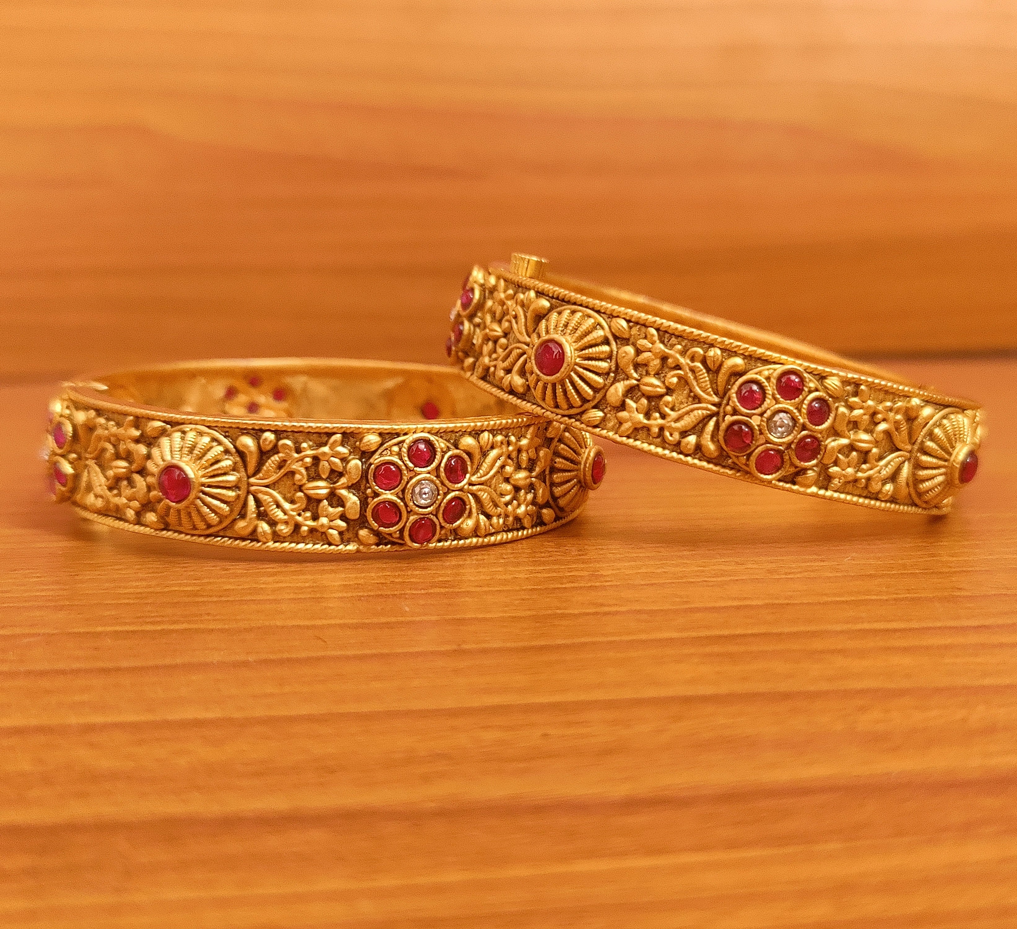 Matt finish outlet gold bangles