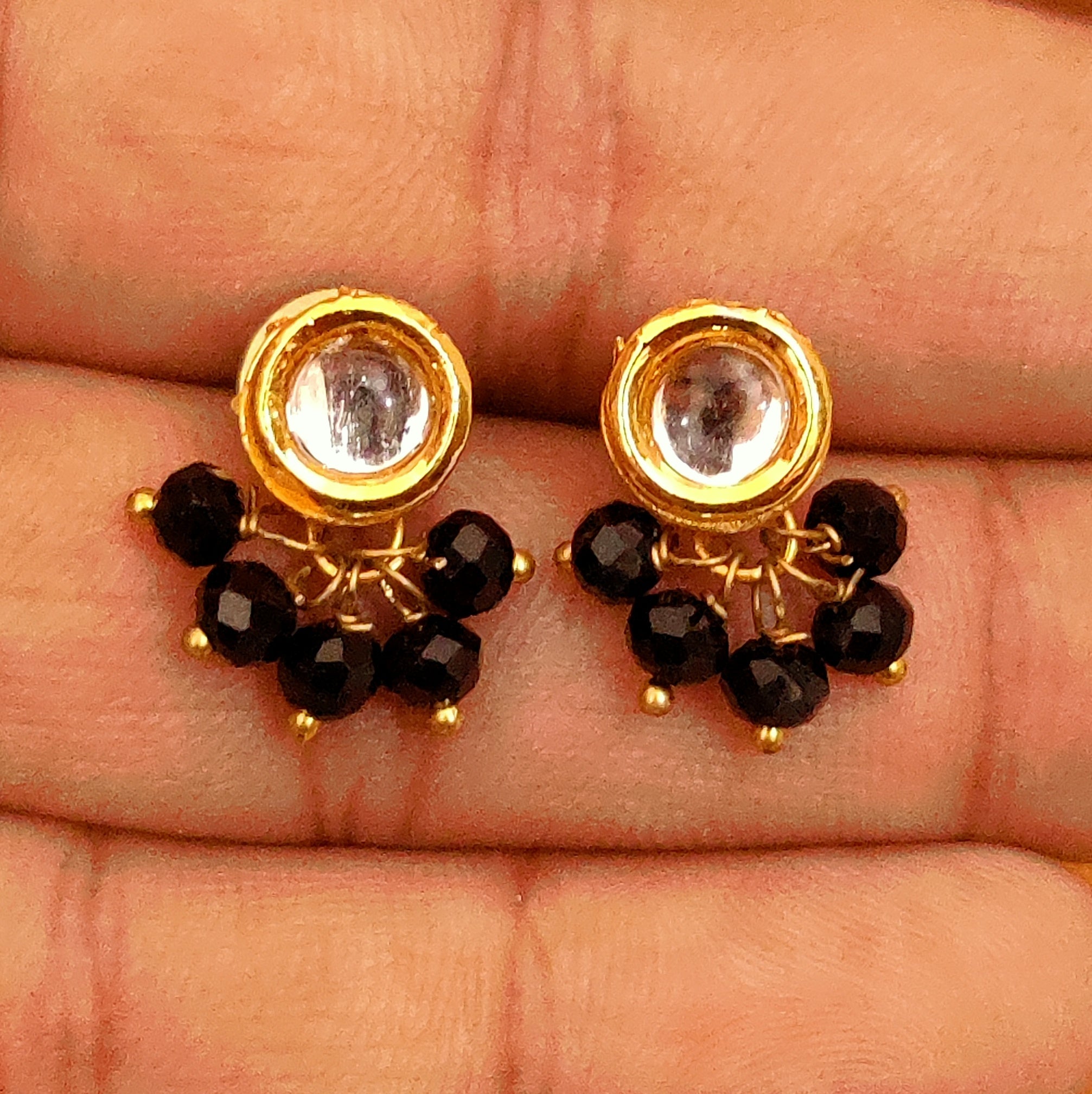 LIEBLICH Black Round Stud Earrings Set Stainless India | Ubuy