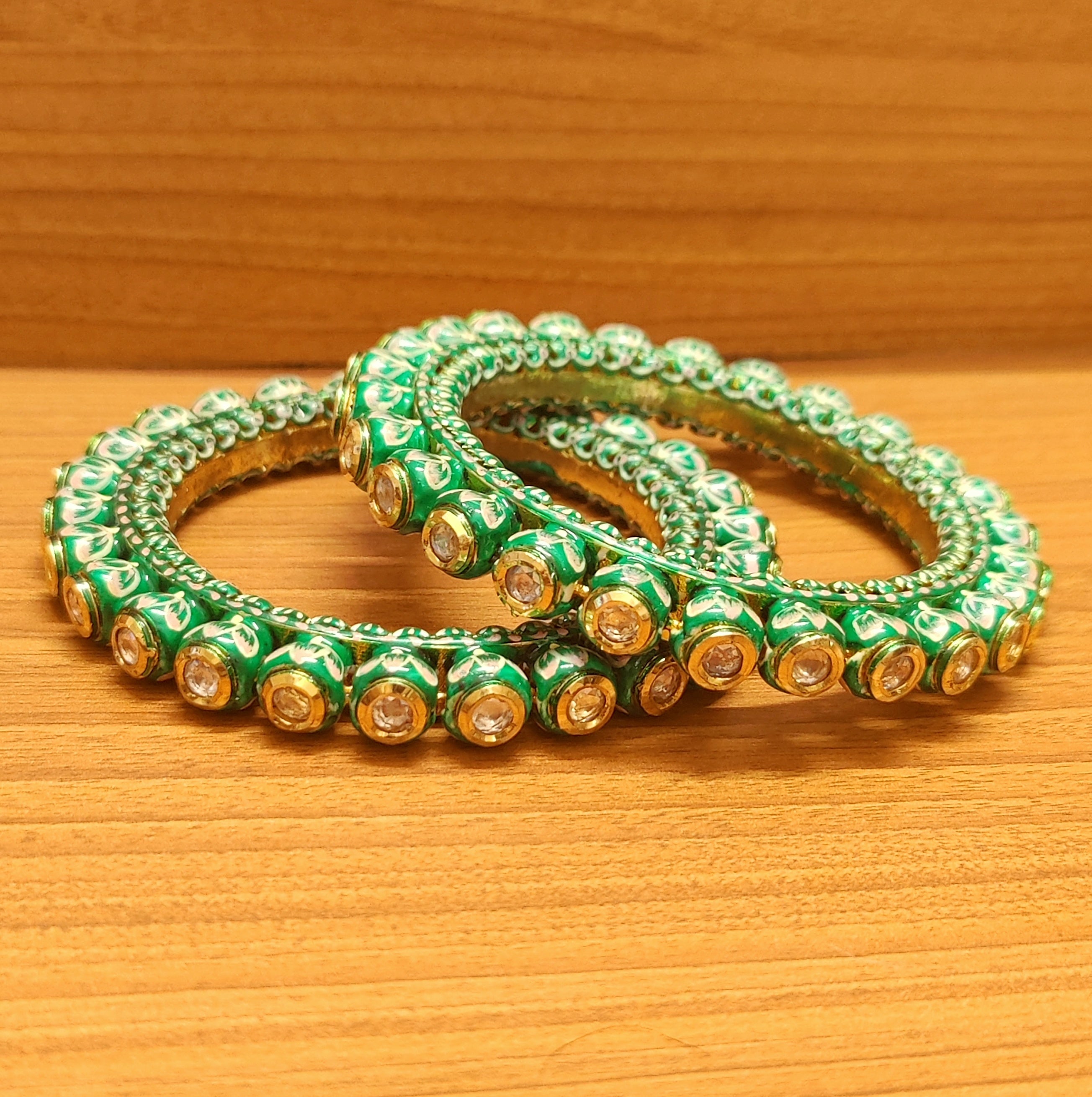 Buy a Bridal Bangle With Matte Finishing And Multicolor Meenakari Work  Online Shopping