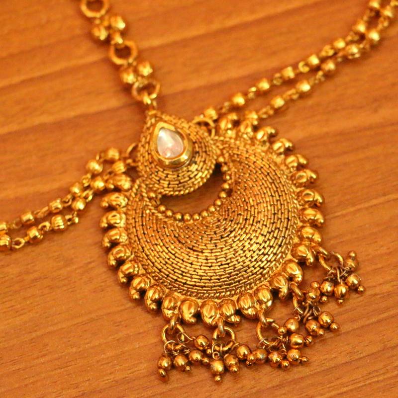 Kundan Look Gold Plated Wedding Mathapatti Sanvi Jewels