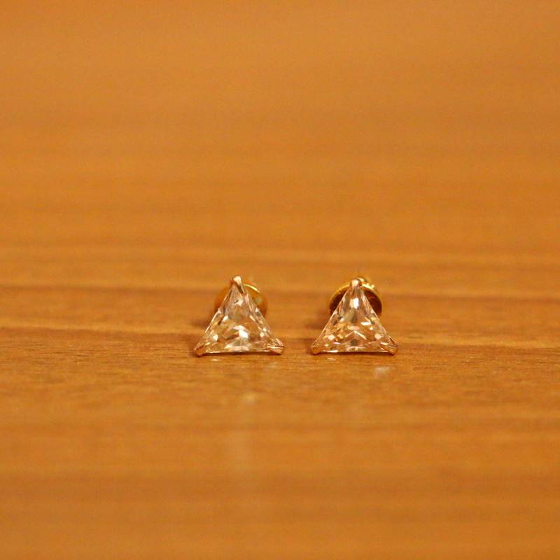 Fancy Stones Triangle Shape Danglers, Earrings – Hayagi