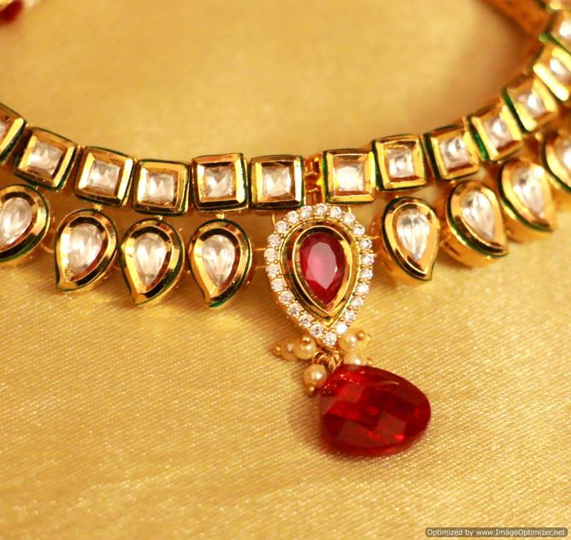 KUNDAN POLKI MEENAKARI PAISLEY BRIDAL BAJUBAND Sanvi Jewels