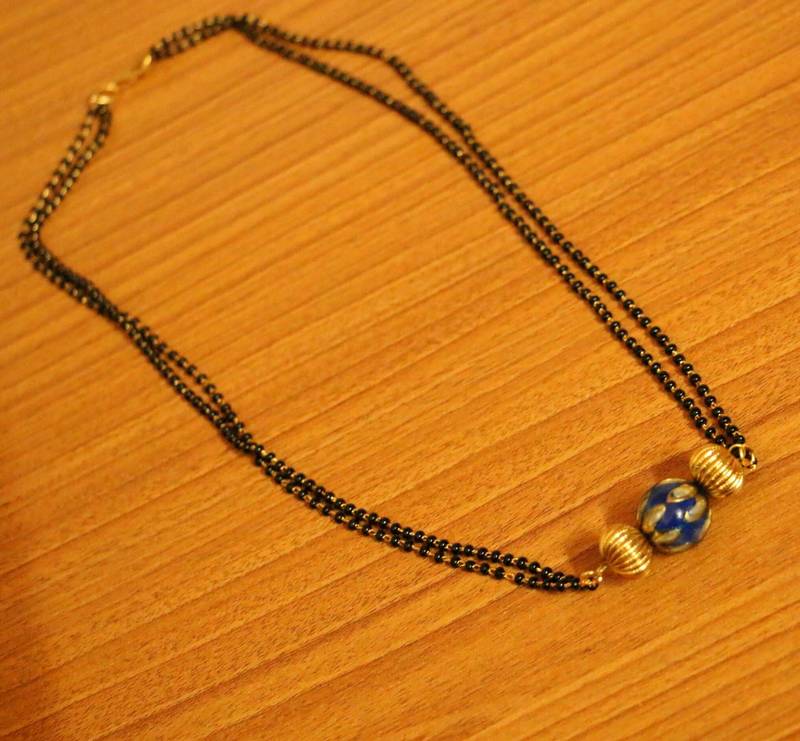 Antique Gold look Meenakari Mangalsutra Sanvi Jewels