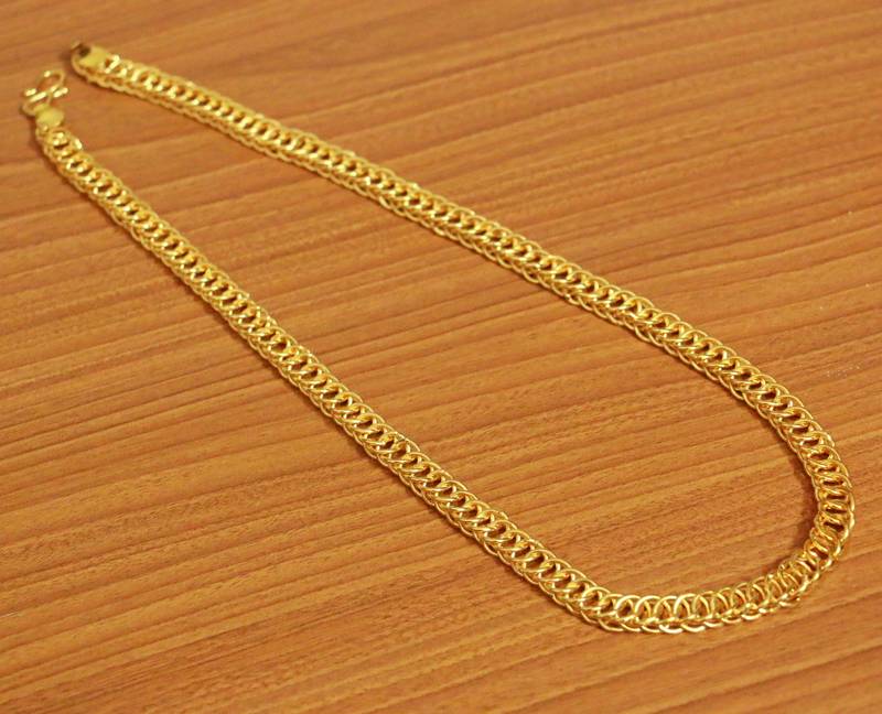 Gold Look Linking Pattern Men Chain – Sanvi Jewels